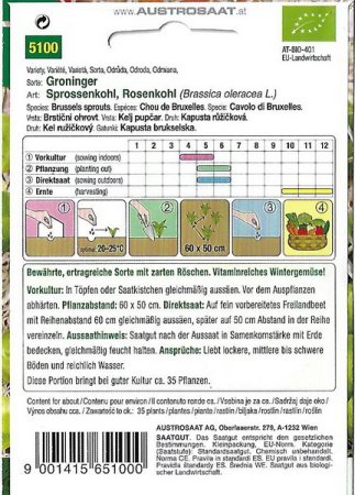 Sprossenkohl, Rosenkohl Groninger - Bio