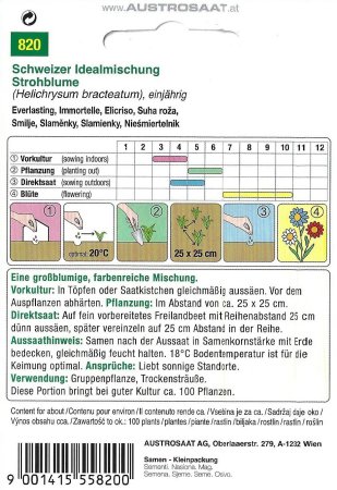 Strohblume Schweizer Idealmischung (Helichrysum bracteatum)