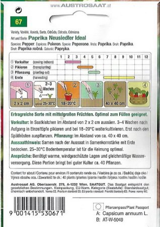 Paprika Neusiedler Ideal (ideal zum Füllen)
