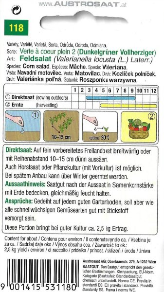 Feldsaat Dunkelgrüner Vollherziger