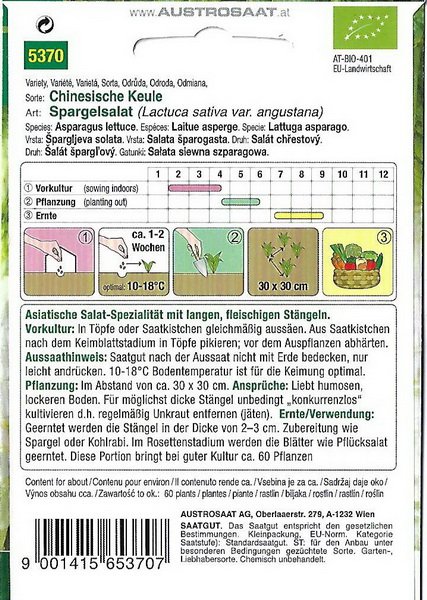Spargelsalat Chinesische Keule - Bio