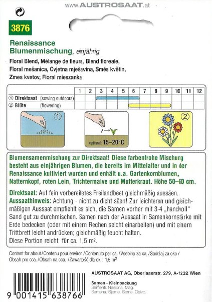 Blumenmischung Renaissance (Einjährige Blumen)