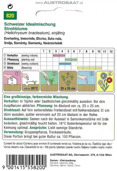 Strohblume Schweizer Idealmischung (Helichrysum bracteatum)