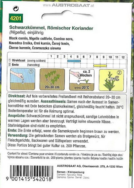 Schwarzkümmel (Nigella sativa)