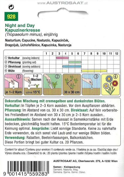 Kapuzinerkresse Night and Day (Tropaeolum minus)