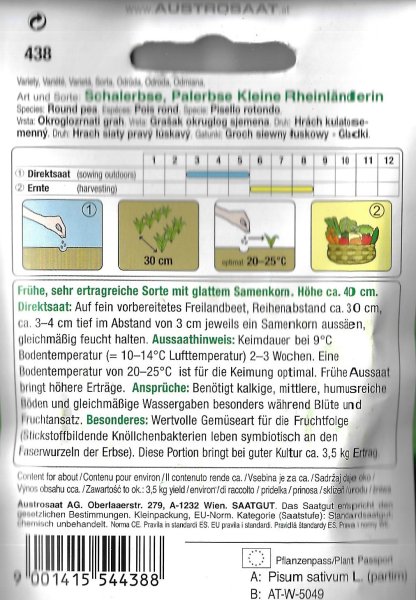 Schalerbse Kleine Rheinländerin