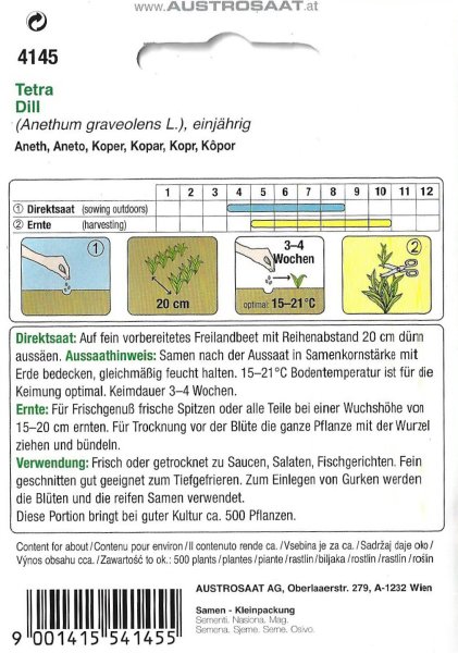 Dill Tetra (Anethum graveolens)