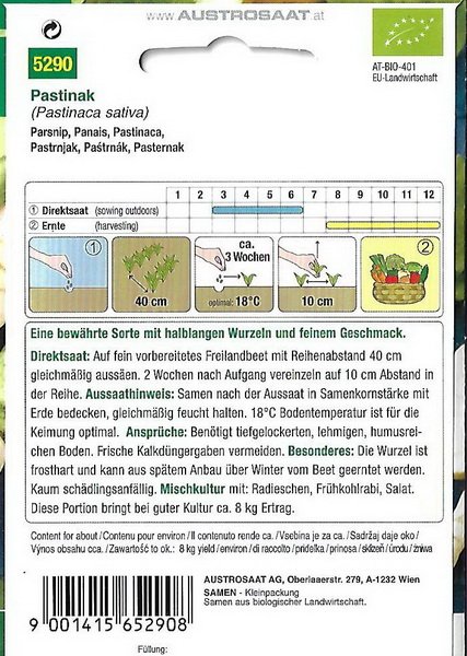 Pastinak - Bio