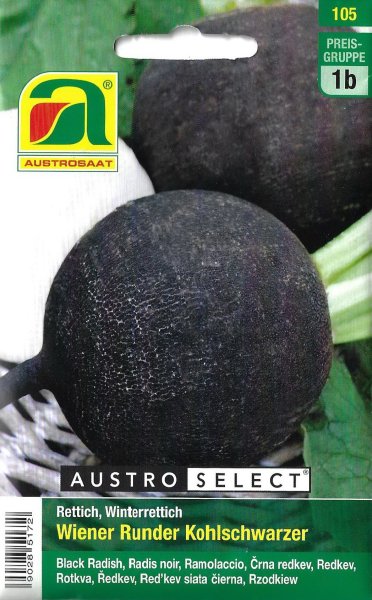 Winterrettich Wiener Runder Kohlschwarzer
